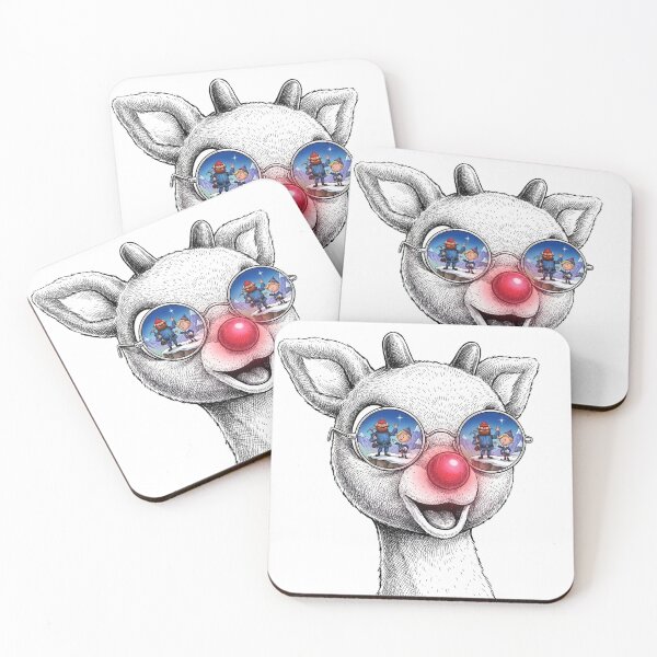 Item preview, Rudolph Glowing Red Nose Shades Reflection designed and sold by Bad-Decisions-Designs.
