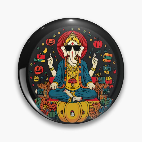 Item preview, Cool Elephant Halloween Circular Spooky Aura Blessing Pumpkin Pop Art designed and sold by PANNARUK THAILAND.