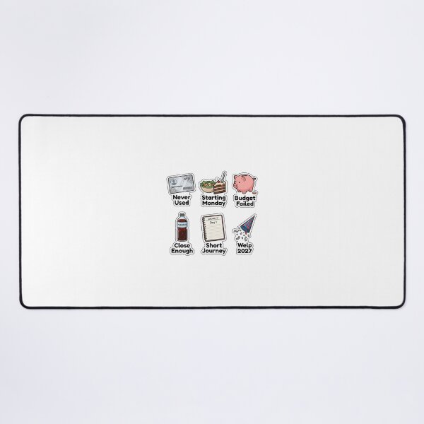 Item preview, Sarcastic New Year Resolution Fails Sticker Pack - Funny New Year Puns designed and sold by SimpleP.
