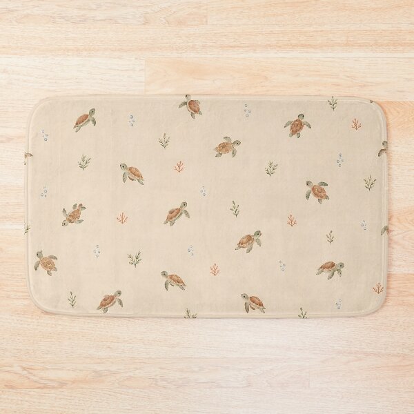 Item preview, Coastal Baby Sea Turtle Watercolour Pattern on Cream designed and sold by Jozefin's Studio.