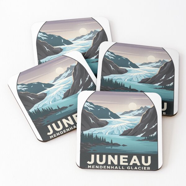 Item preview, Juneau Alaska Mendenhall Glacier Vintage Travel Badge Sticker designed and sold by DetourDgn.
