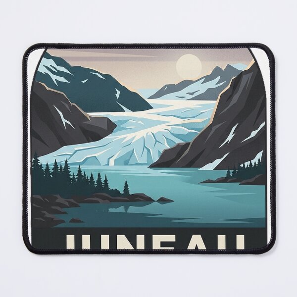 Item preview, Juneau Alaska Mendenhall Glacier Vintage Travel Badge Sticker designed and sold by DetourDgn.