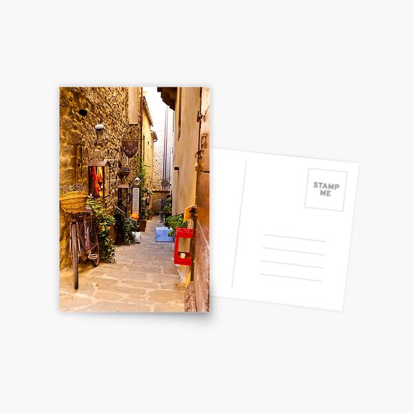 Small Street In Cortona Postcard
