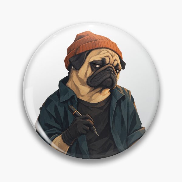 Item preview, Creative Pug Tattoo Artist designed and sold by ArtikaCreative.