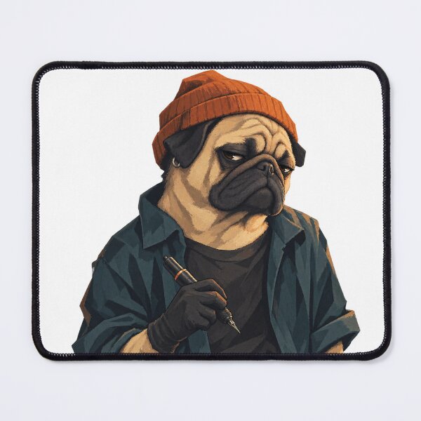 Item preview, Creative Pug Tattoo Artist designed and sold by ArtikaCreative.