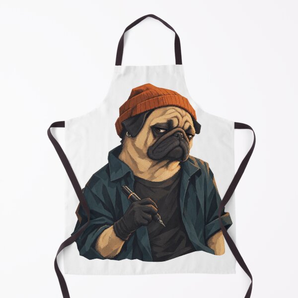 Item preview, Creative Pug Tattoo Artist designed and sold by ArtikaCreative.