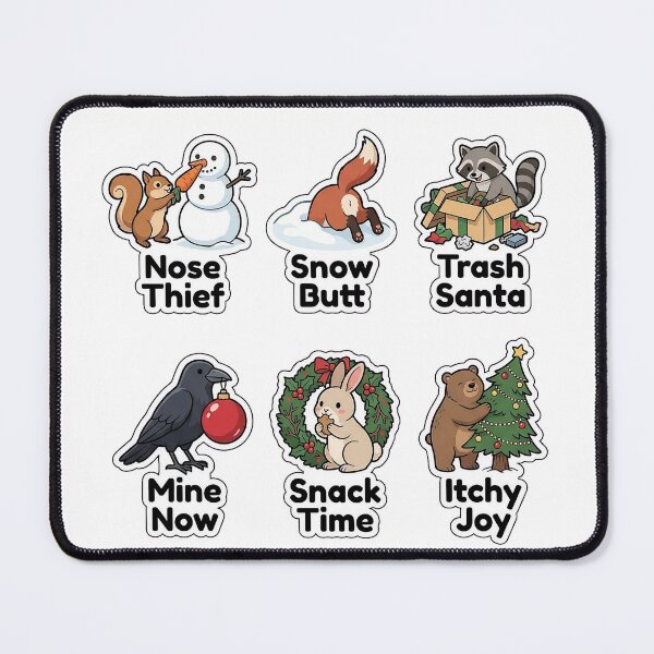 Item preview, Mischievous Snow Animal Antics Sticker Pack - Funny Wildlife Puns designed and sold by SimpleP.
