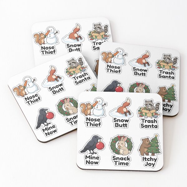Item preview, Mischievous Snow Animal Antics Sticker Pack - Funny Wildlife Puns designed and sold by SimpleP.