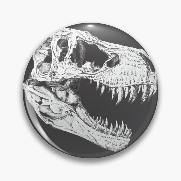 Item preview, Detailed T-Rex Skull Illustration Dinosaur Fossil Art Design designed and sold by Roberto De Silva.