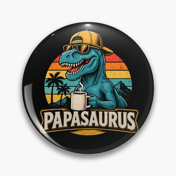Item preview, Papasaurus Funny Retro Dinosaur Dad  designed and sold by RetroOddity.