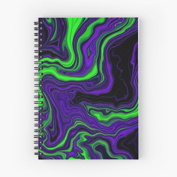 Item preview, Psychedelic Purple Neon Green Liquid Marble Pattern designed and sold by IntelliMindDesigns.