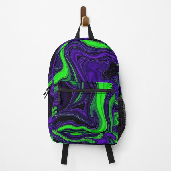 Item preview, Psychedelic Purple Neon Green Liquid Marble Pattern designed and sold by IntelliMindDesigns.