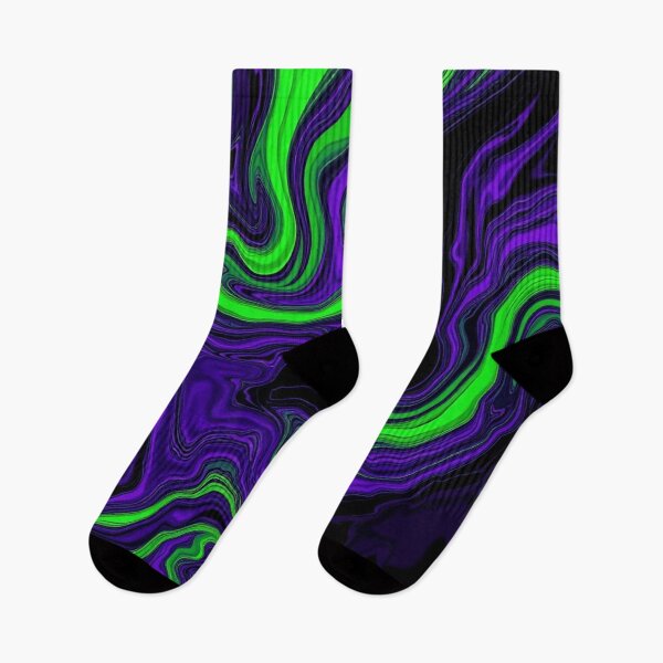 Item preview, Psychedelic Purple Neon Green Liquid Marble Pattern designed and sold by IntelliMindDesigns.
