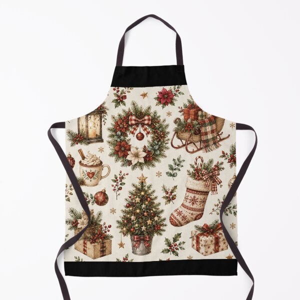 Item preview, Vintage Cozy Christmas Pattern designed and sold by Wild Ink Studio by Barbara.