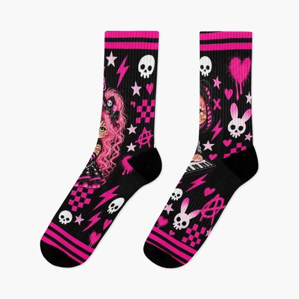 Item preview, DINKIE SUGAR PUNKS SOCKS designed and sold by DINKIES BEYOND by Lycia Quintessa.