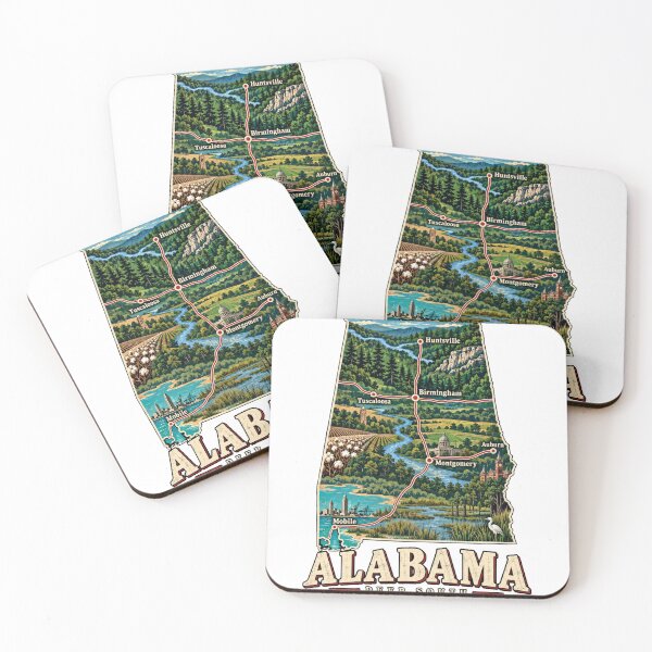 Item preview, Vintage Alabama Travel Souvenir Landmark Gift designed and sold by MichaeIRellov.