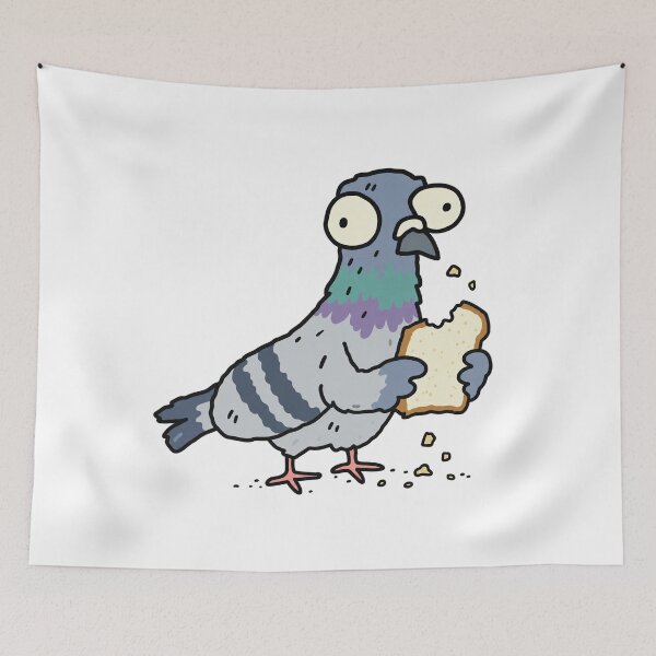 Item preview, Funny Pigeon Stealing A Slice designed and sold by MonkiFlipp.