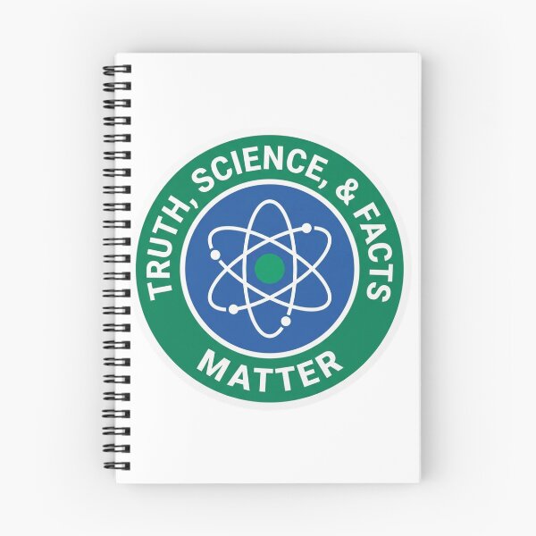 Item preview, Truth Science and Facts Matter Atom Badge Pro Science STEM Teacher Physics Pun    designed and sold by raedattia.