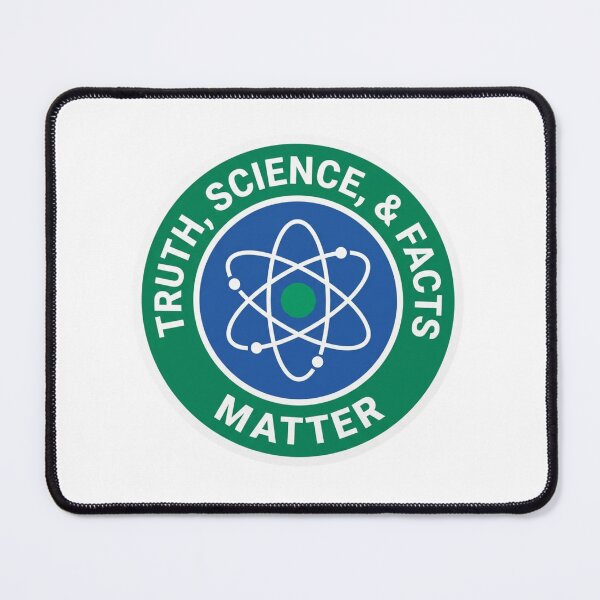 Item preview, Truth Science and Facts Matter Atom Badge Pro Science STEM Teacher Physics Pun designed and sold by raedattia.