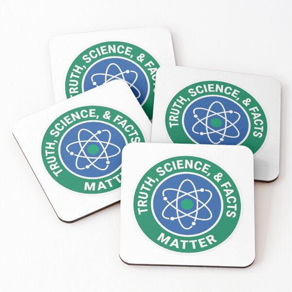 Artikelvorschau, Wahrheit, Wissenschaft und Fakten zählen. Atom-Abzeichen. Pro-Wissenschaft, STEM-Lehrer, Physik-Wortspiel. entworfen und verkauft von raedattia.