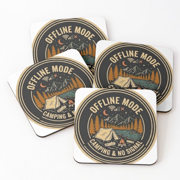 Item preview, Offline Fashion Camping & No Signal Vintage Badge designed and sold by Salma.Store.