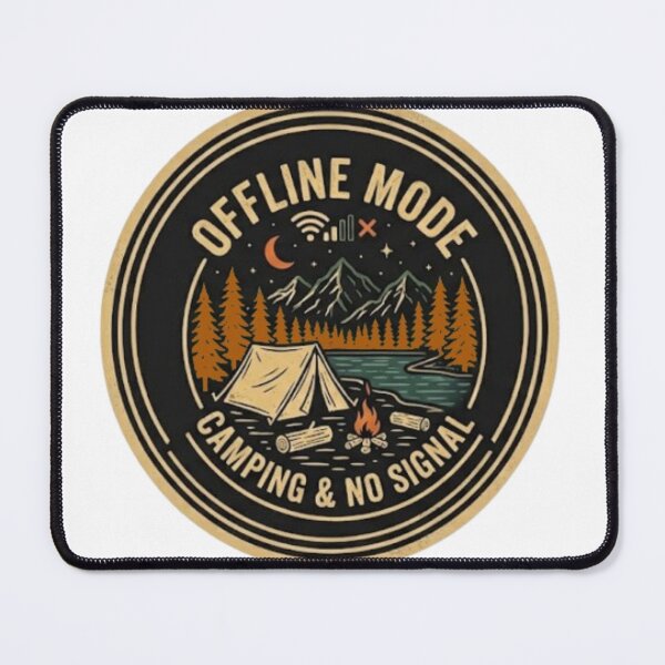 Item preview, Offline Fashion Camping & No Signal Vintage Badge designed and sold by Salma.Store.