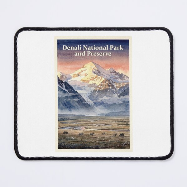 Item preview, Denali National Park and Preserve Alaska Vintage Watercolor Travel designed and sold by Teelogic.