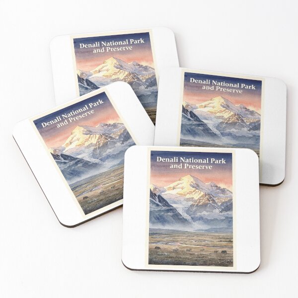 Item preview, Denali National Park and Preserve Alaska Vintage Watercolor Travel designed and sold by Teelogic.