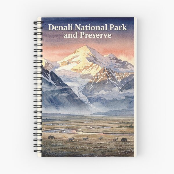 Item preview, Denali National Park and Preserve Alaska Vintage Watercolor Travel designed and sold by Teelogic.