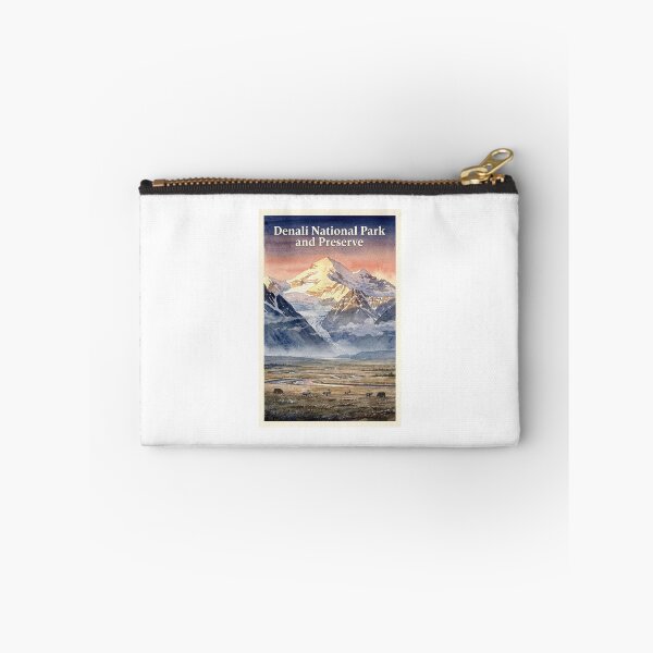 Artikelvorschau, Denali Nationalpark und Naturschutzgebiet Alaska Vintage-Aquarell Reise entworfen und verkauft von Teelogic.