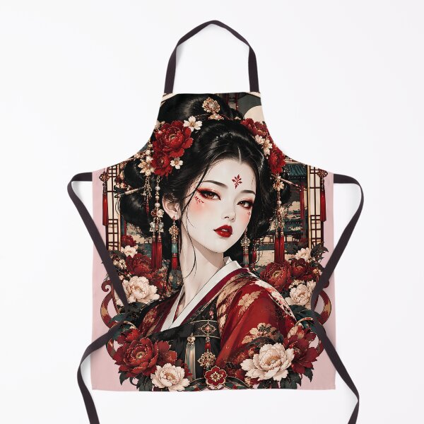 Artikelvorschau, Traditionelles japanisches Geisha-Ukiyoe-Porträt, ornamentale Blumenkunst entworfen und verkauft von BorgSpareParts.