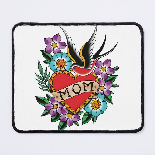 Item preview, Mom Heart Tattoo Design with Classic Vintage Style designed and sold by Keyvan Shovir.