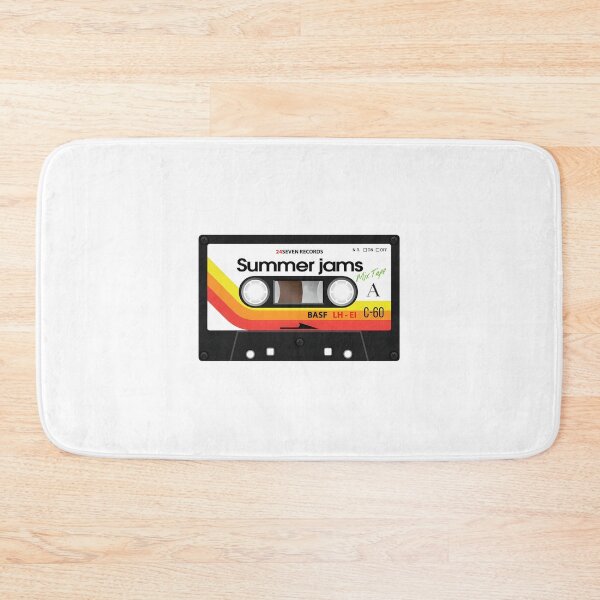 Item preview, Classic Cassette Tape Illustration with Summer Jams Vibe Retro Music Design designed and sold by zanahoricida.