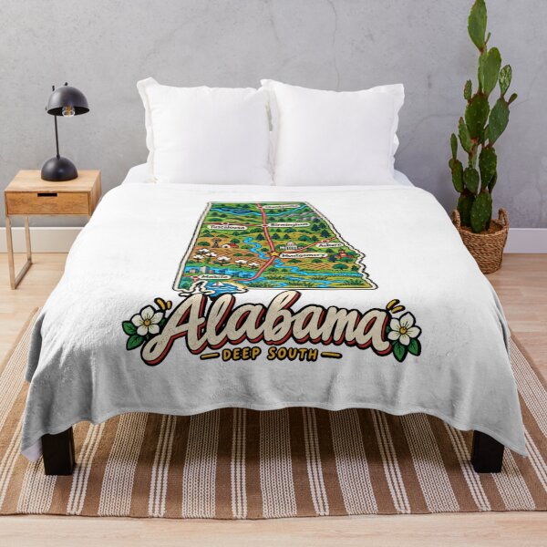 Item preview, Hand Drawn Alabama Travel Souvenir Landmark Gift designed and sold by MichaeIRellov.