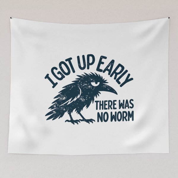 Item preview, I Got Up Early There Was No Worm Funny Grumpy Bird designed and sold by PartyFam.