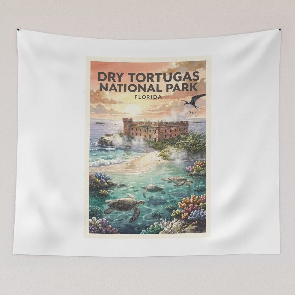 Item preview, Dry Tortugas National Park Florida Vintage Watercolor Travel designed and sold by Teelogic.