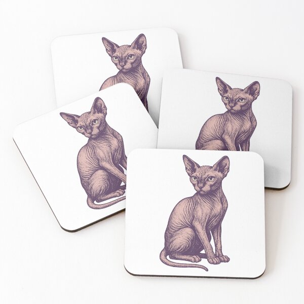 Item preview, Sphynx Cat Illustration – Elegant Hairless Cat Art designed and sold by xndrlab.