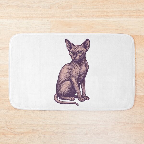 Item preview, Sphynx Cat Illustration – Elegant Hairless Cat Art designed and sold by xndrlab.