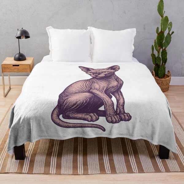 Item preview, Sphynx Cat Illustration – Elegant Hairless Cat Art designed and sold by xndrlab.