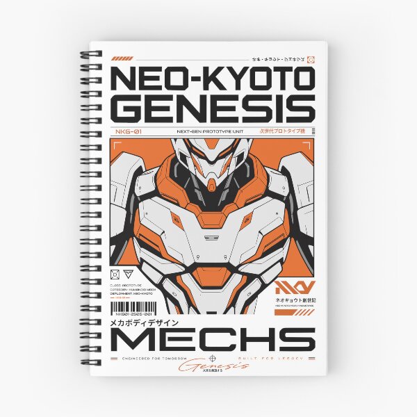 Item preview, Neo Kyoto Genesis NKG-01 Orange Mecha Anime Graphic designed and sold by DesignedByMarty.