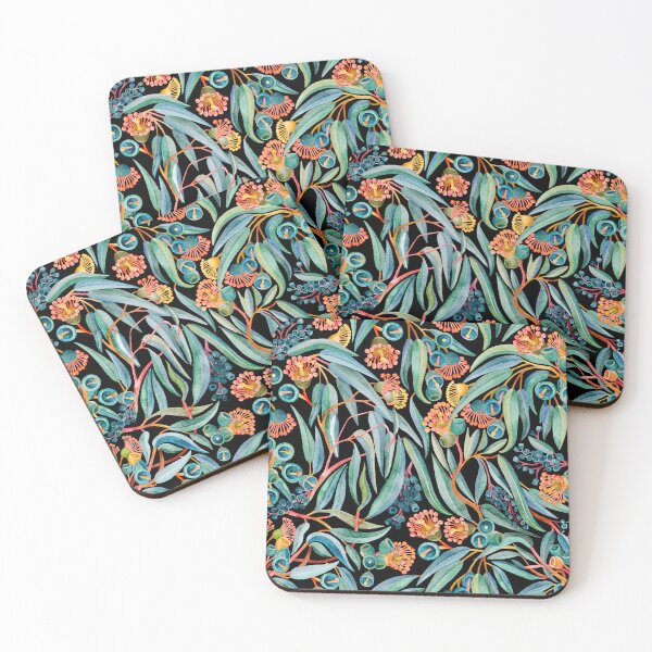 Item preview, Australian Native Eucalyptus & Gum Blossom Watercolour Botanical Pattern designed and sold by Sketchbook Designs.