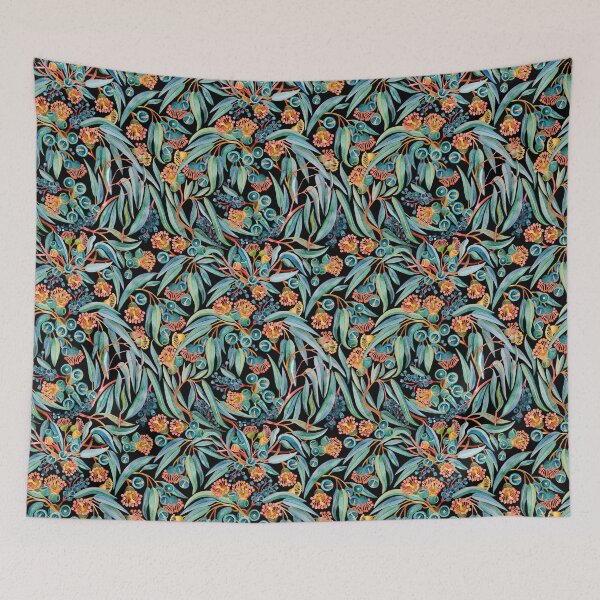 Item preview, Australian Native Eucalyptus & Gum Blossom Watercolour Botanical Pattern designed and sold by Sketchbook Designs.