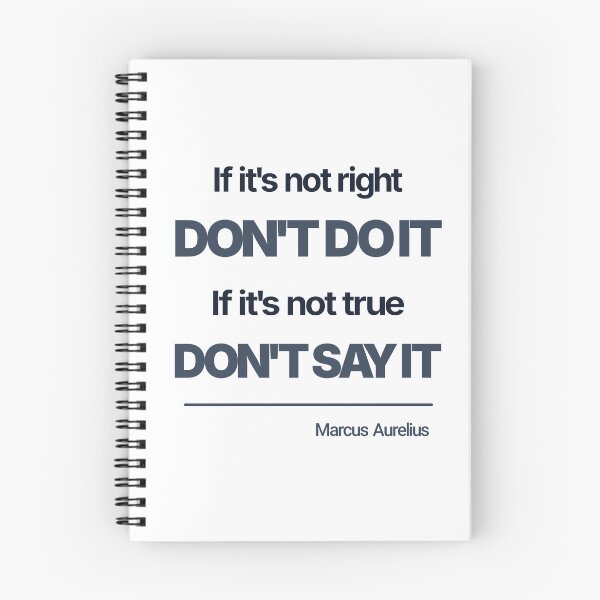 Item preview, If It’s Not Right Don’t Do It - Marcus Aurelius - Minimalist Style Stoic Quote - Dark Version designed and sold by Stoic Core.