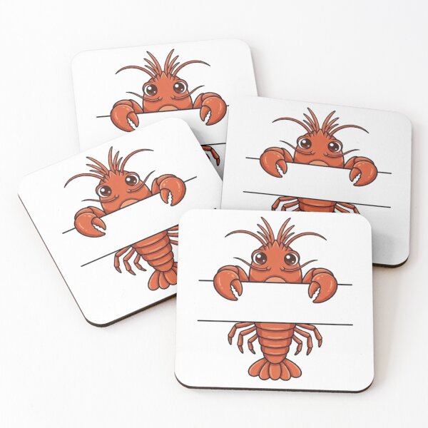 Item preview, Cute Peeking Lobster Split Monogram  designed and sold by PetalsPaws.