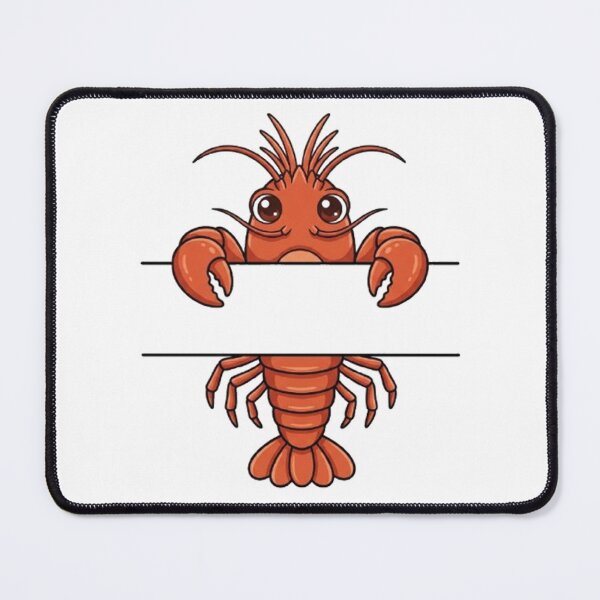 Item preview, Cute Peeking Lobster Split Monogram designed and sold by PetalsPaws.
