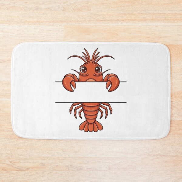 Item preview, Cute Peeking Lobster Split Monogram  designed and sold by PetalsPaws.