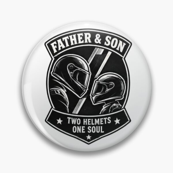Item preview, Father & Son Two Helmets One Soul – Motorcycle Biker Design designed and sold by Bocianessco.