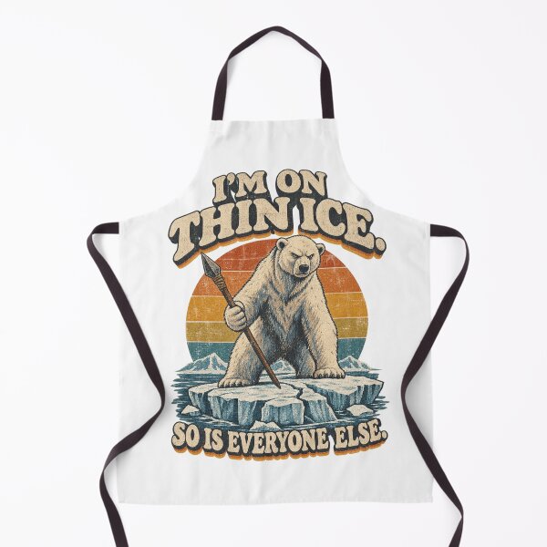Item preview, Funny Polar Bear Thin Ice Retro Vintage Graphic Tee designed and sold by Drifka.