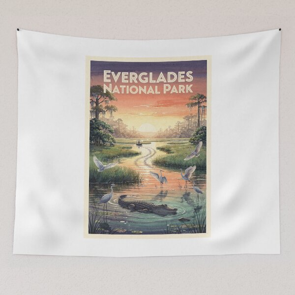 Item preview, Everglades National Park Florida Vintage Watercolor Travel designed and sold by Teelogic.