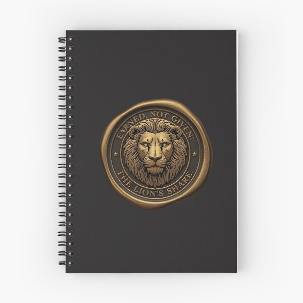 Item preview, Earned Not Given The Lion's Share Gold Seal Motivational design designed and sold by Bennie Singh.